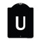 Signmission Sign with Letter U Heavy-Gauge Aluminum Architectural Sign, 24" x 18", BW-1824-22924 A-DES-BW-1824-22924 - alternate 1